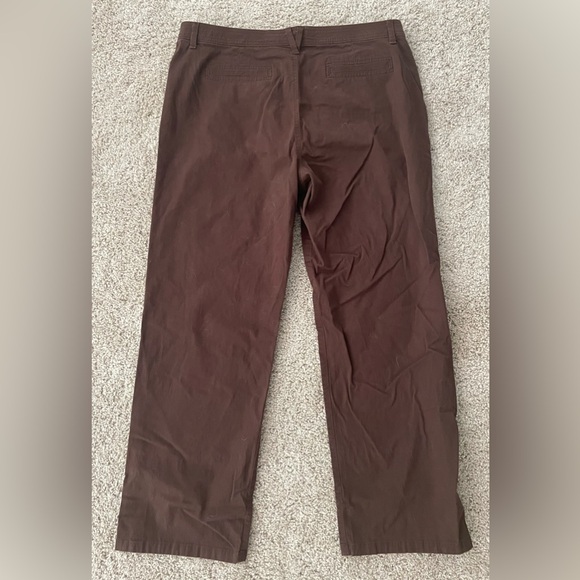 Gloria Vanderbilt Plus sz 18 Brown Straight Leg Pants - Picture 1 of 11